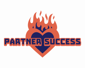 Heart Love Flame logo