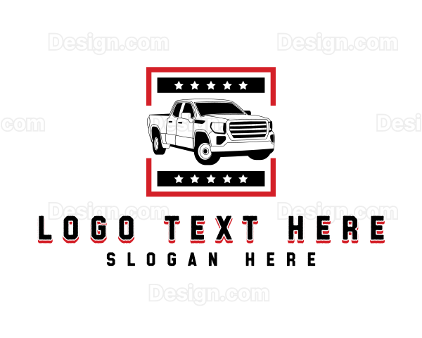 Pickup Vehicle Transport Logo