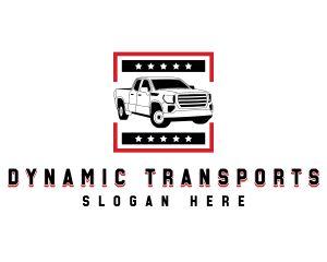 Pickup Vehicle Transport logo design