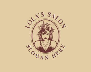 Floral Female Salon logo design