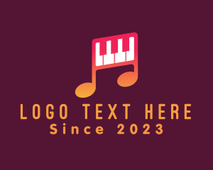 Melody - Piano Melody Music School logo design