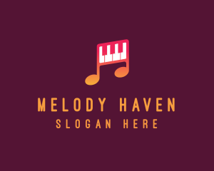 Piano Melody Music logo design