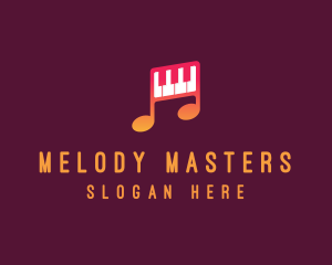 Piano Melody Music logo design