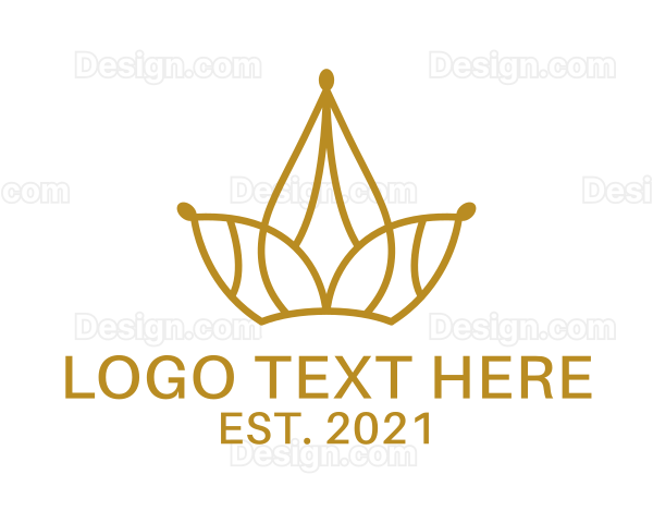 Premium Golden Tiara Logo