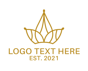 Premium Golden Tiara  logo design