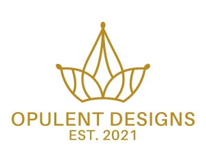 Premium Golden Tiara  logo design