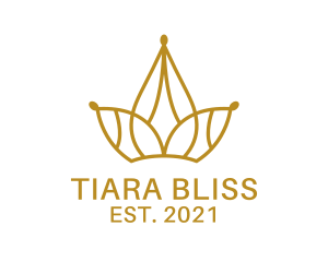 Premium Golden Tiara  logo design