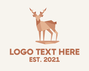 Deer Stag Origami  logo