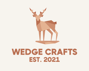 Deer Stag Origami  logo design