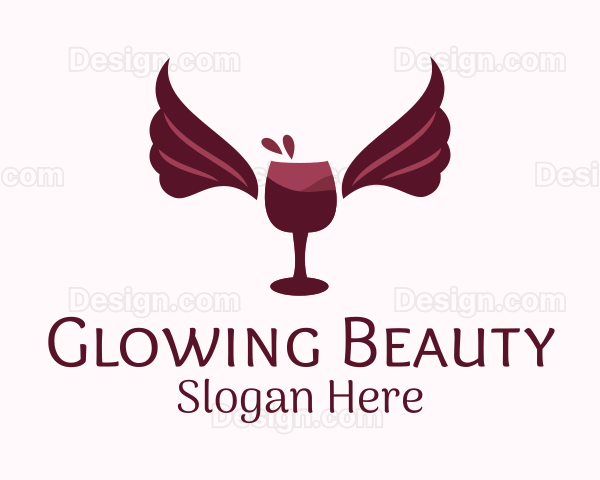 Wings Wine Glass Logo
