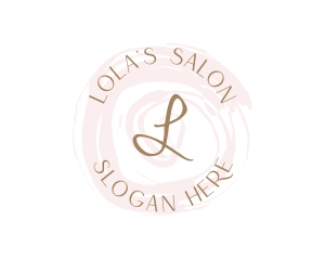 Feminine Watercolor Salon Boutique logo design