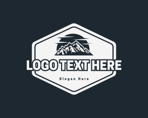 Mountain Peak Hiking Logo