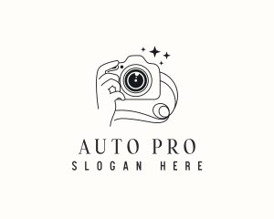 Camera Hand Photography Logo
