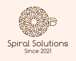 Spiral Coffee Cup logo design