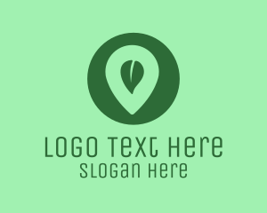 Leaf Location Pin logo