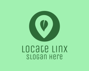 Leaf Location Pin logo