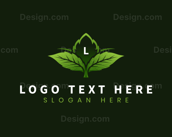 Leaf Landscaping Lawn Logo