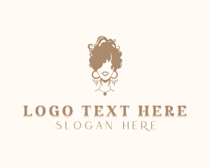 Curly Hairstyle Woman logo