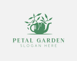 Landscaper Watering Can logo design