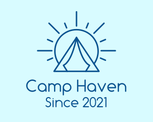 Summer Camping Tent Sun logo