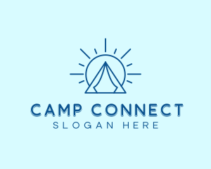 Summer Camping Tent Sun logo