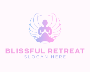 Angel Wings Yoga logo design