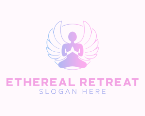 Angel Wings Yoga logo design