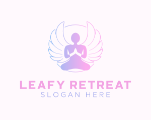 Angel Wings Yoga logo design