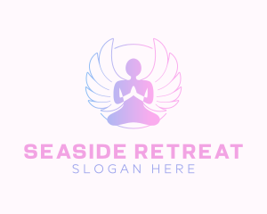 Angel Wings Yoga logo design