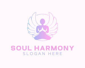 Angel Wings Yoga logo design