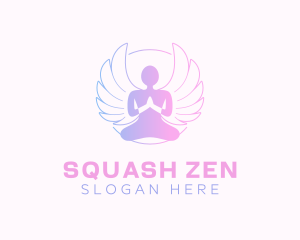 Angel Wings Yoga logo design