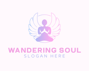 Angel Wings Yoga logo design