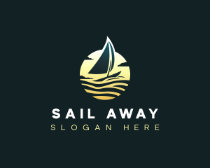 Ocean Windsurfing Sail  logo design