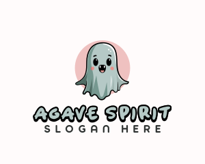 Cute Ghost Spirit logo design