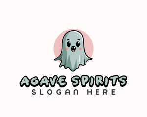 Cute Ghost Spirit logo design