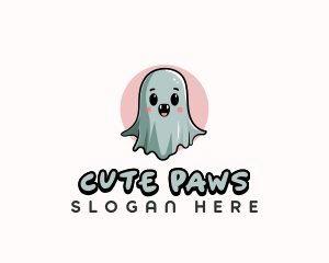 Cute Ghost Spirit logo design