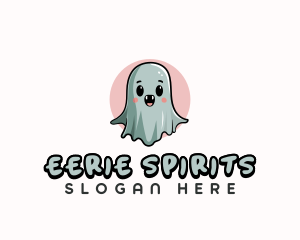 Cute Ghost Spirit logo design