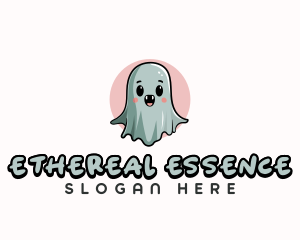 Cute Ghost Spirit logo design