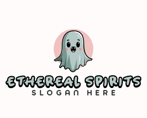 Cute Ghost Spirit logo design