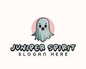 Cute Ghost Spirit logo design