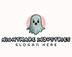 Cute Ghost Spirit logo design