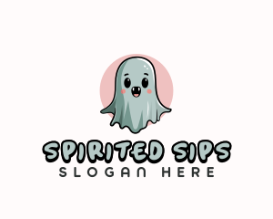 Cute Ghost Spirit logo design