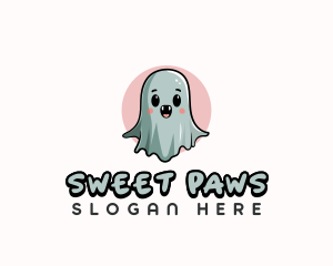 Cute Ghost Spirit logo design