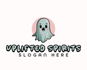 Cute Ghost Spirit logo design