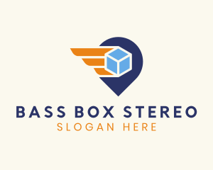 Box Wings Location Logistics logo design