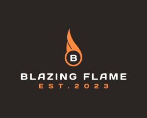 Blazing Fire Torch  logo design