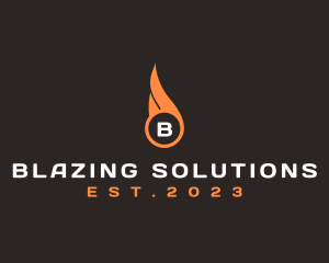 Blazing Fire Torch  logo design