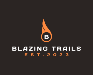 Blazing Fire Torch  logo design