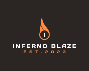 Blazing Fire Torch  logo design