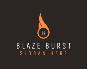 Blazing Fire Torch  logo design